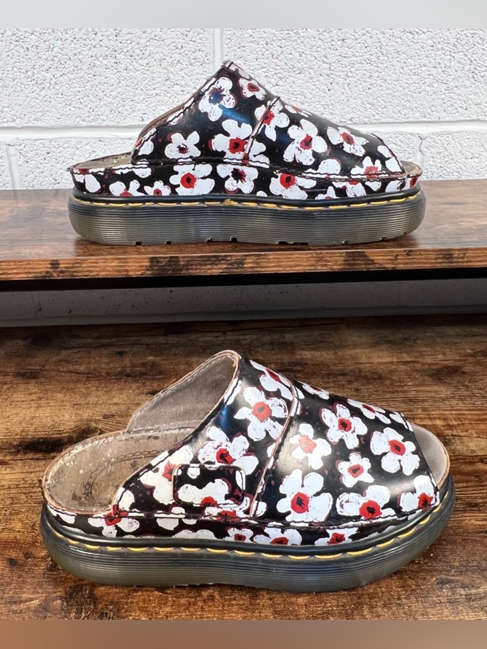 Dr Martens Y2K Vintage Floral Slides Flawed Women's‎ US 7 Made in England